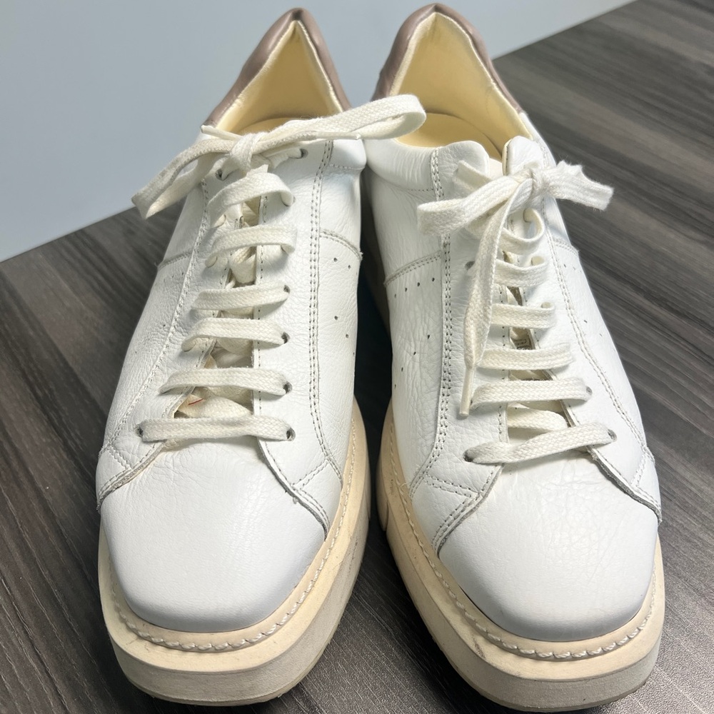 White Leather Women's Sneakers Paloma Barcelo size 41